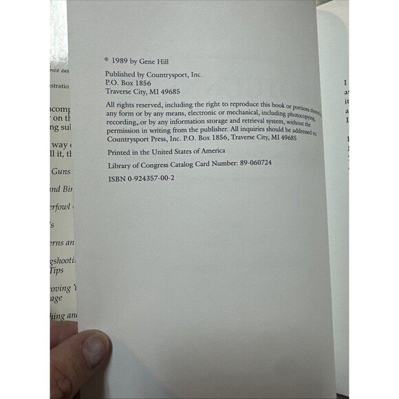 Shotgunner's Notebook by Gene Hill Shotgun Hunting Book British Best, Chokes etc - Picture 4 of 8